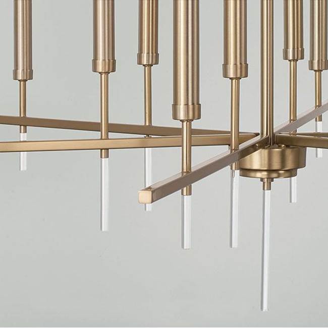 Capital Lighting Elora 48''w X 39.5''h 20-light Two-tier Chandelier In Matte Brass With Acrylic Finial Accents