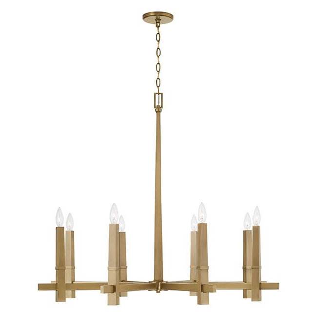 Capital Lighting 449681AD Aged Brass 39''w X 33.5''h 8-light Chandelier In Aged Brass Image 1