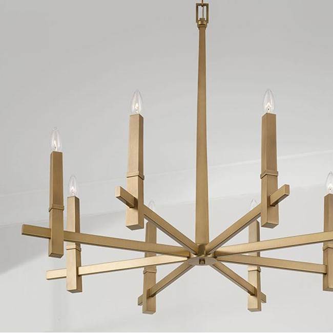 Capital Lighting Blake 39''w X 33.5''h 8-light Chandelier In Aged Brass