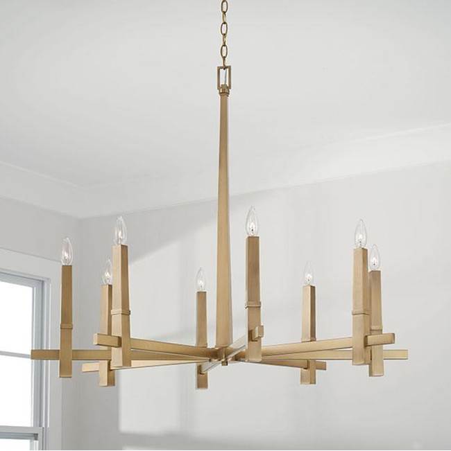 Capital Lighting 449681AD Aged Brass 39''w X 33.5''h 8-light Chandelier In Aged Brass Image 2