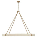 Capital Lighting 449801MA Matte Brass 47.75''w X 40''h 12-light Chandelier In Matte Brass With Bleached Natural Rope Image 1