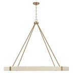 Capital Lighting 449801MA Matte Brass 47.75''w X 40''h 12-light Chandelier In Matte Brass With Bleached Natural Rope Image 1