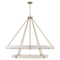 Capital Lighting 449802MA Matte Brass 48'' W X 41'' H 20-light Two-tier Chandelier In Matte Brass With Bleached Natural Rope Image 1