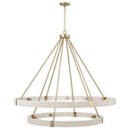 Capital Lighting 449802MA Matte Brass 48'' W X 41'' H 20-light Two-tier Chandelier In Matte Brass With Bleached Natural Rope Image 2