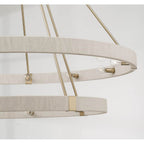 Capital Lighting 449802MA Matte Brass 48'' W X 41'' H 20-light Two-tier Chandelier In Matte Brass With Bleached Natural Rope Image 3