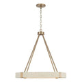 Capital Lighting 449841MA Matte Brass 26''w X 25.5''h 4-light Chandelier In Matte Brass With Bleached Natural Rope Image 1