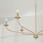 Capital Lighting Dolan 39.75''w X 24''h 6-light Chandelier In Matte Brass