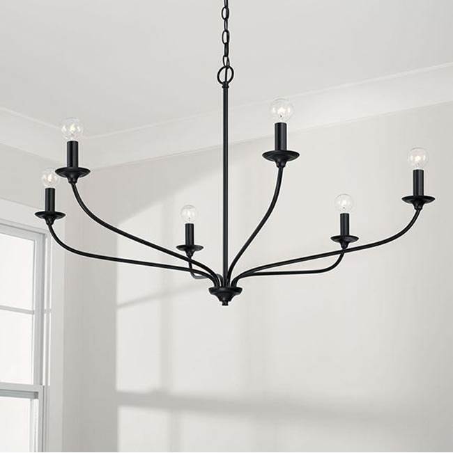 Capital Lighting 449961MB Matte Black 39.75''w X 24''h 6-light Chandelier In Matte Black Image 2
