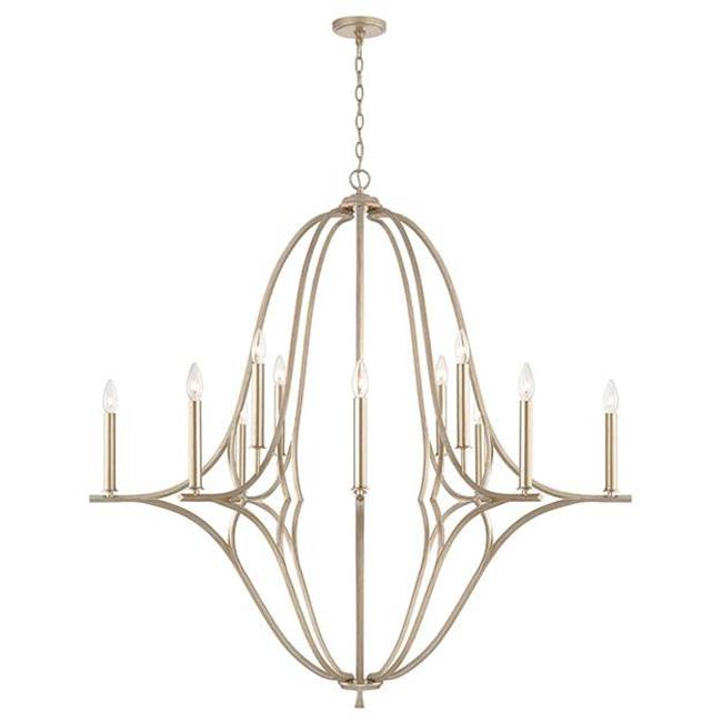 Capital Lighting 450001BS Brushed Champagne 48''w X 47.5''h 12-light Chandelier In Brushed Champagne Image 1