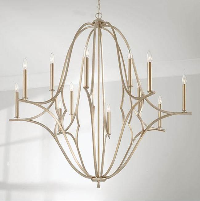 Capital Lighting Claire 48''w X 47.5''h 12-light Chandelier In Brushed Champagne