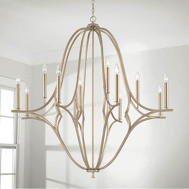 Capital Lighting 450001BS Brushed Champagne 48''w X 47.5''h 12-light Chandelier In Brushed Champagne Image 2