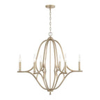 Capital Lighting 450061BS Brushed Champagne 32''w X 31''h 6-light Chandelier In Brushed Champagne Image 1