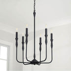 Capital Lighting 450361XK Textured Black 20''w X 30.25''h 6-light Chandelier In Textured Black Image 2