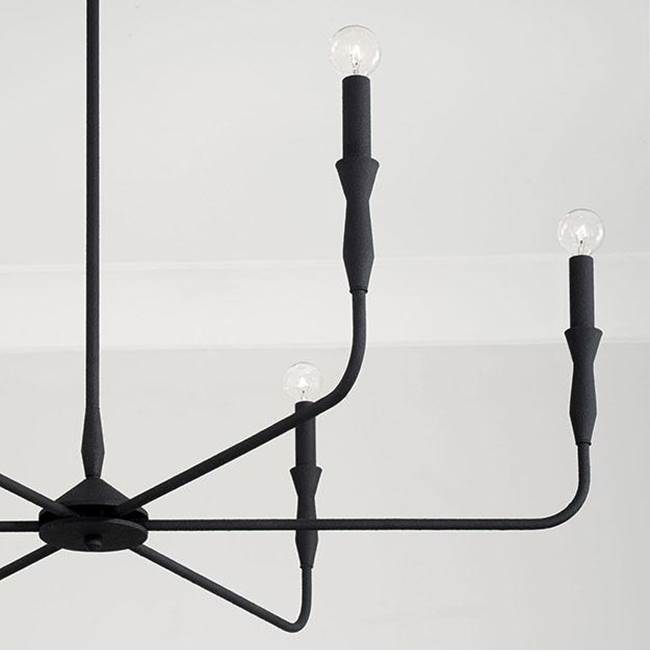 Capital Lighting Paloma 41''w X 30.5''h 6-light Chandelier In Textured Black