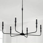 Capital Lighting 450362XK Textured Black 41''w X 30.5''h 6-light Chandelier In Textured Black Image 2