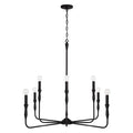 Capital Lighting 450381XK Textured Black 41''w X 34''h 8-light Chandelier In Textured Black Image 1