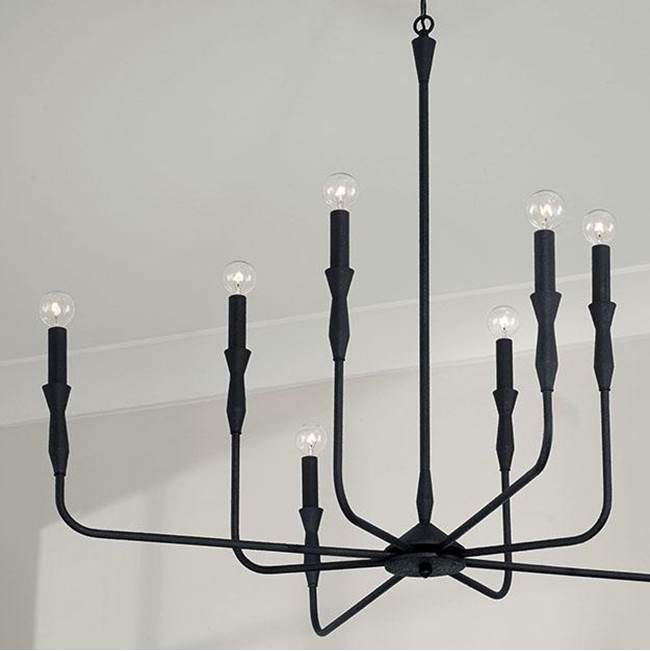 Capital Lighting Paloma 41''w X 34''h 8-light Chandelier In Textured Black