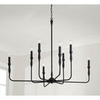 Capital Lighting 450381XK Textured Black 41''w X 34''h 8-light Chandelier In Textured Black Image 2