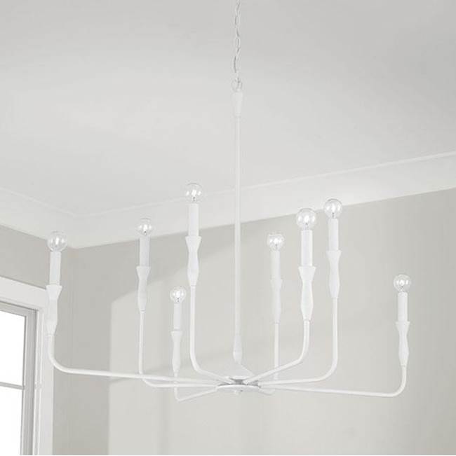 Capital Lighting 450381XW Textured White 41''w X 34''h 8-light Chandelier In Textured White Image 2
