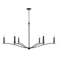 Capital Lighting 450661BI Black Iron 57''w X 29.25''h 6-light Elongated Chandelier In Black Iron Image 1