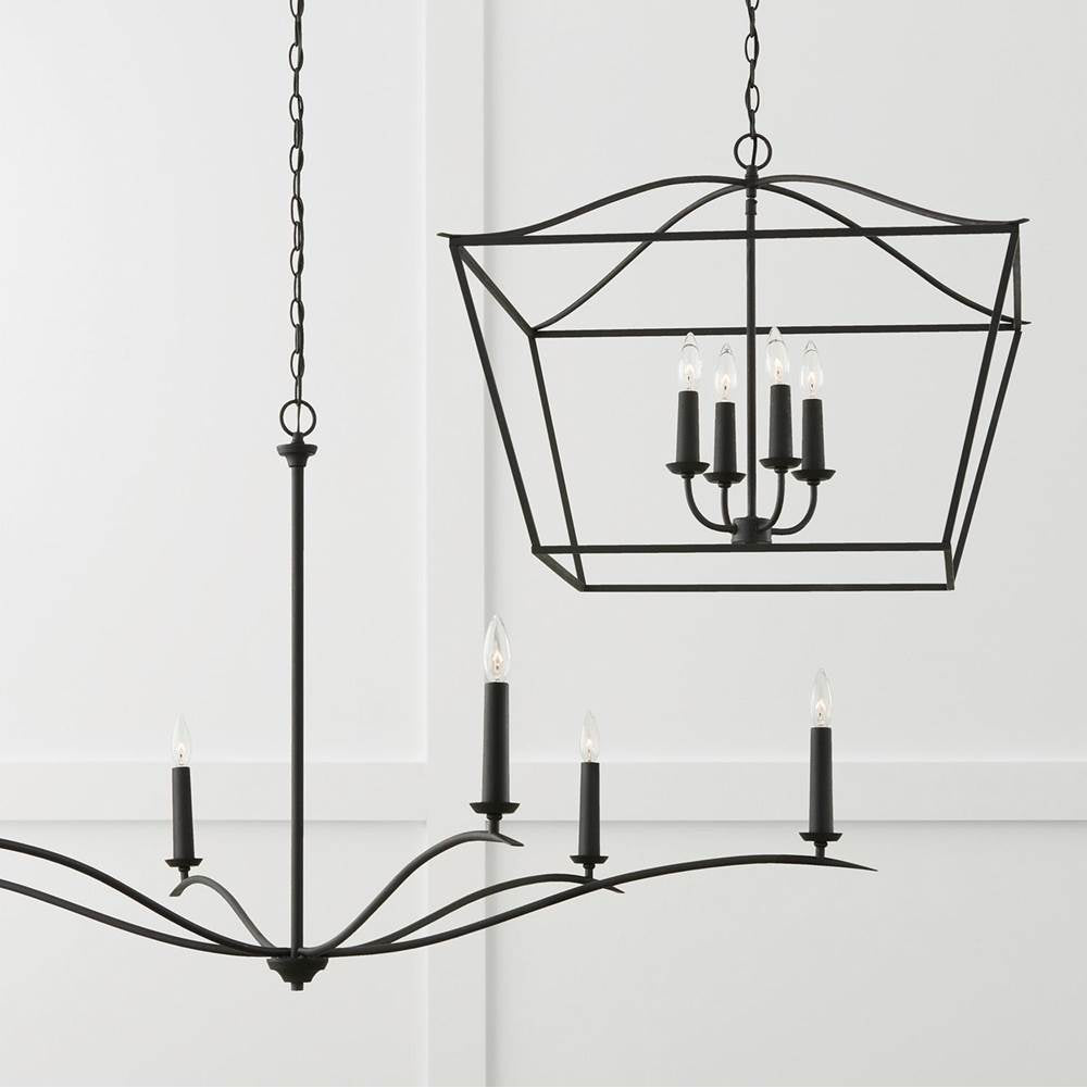 Capital Lighting 350641BI Black Iron 38.50''w X 22''h 4-light Foyer Pendant Lantern In Black Iron Image 5