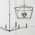 Capital Lighting 450661BI Black Iron 57''w X 29.25''h 6-light Elongated Chandelier In Black Iron Image 4