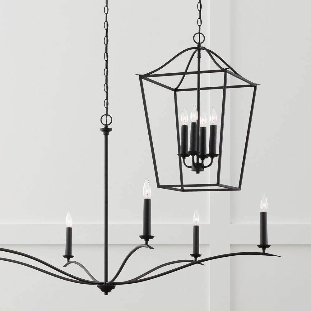 Capital Lighting 550641BI Black Iron 15.75''w X 25.5''h 4-light Foyer Pendant Lantern In Black Iron Image 3