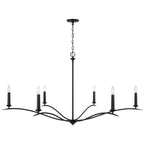 Capital Lighting 450661BI Black Iron 57''w X 29.25''h 6-light Elongated Chandelier In Black Iron Image 5
