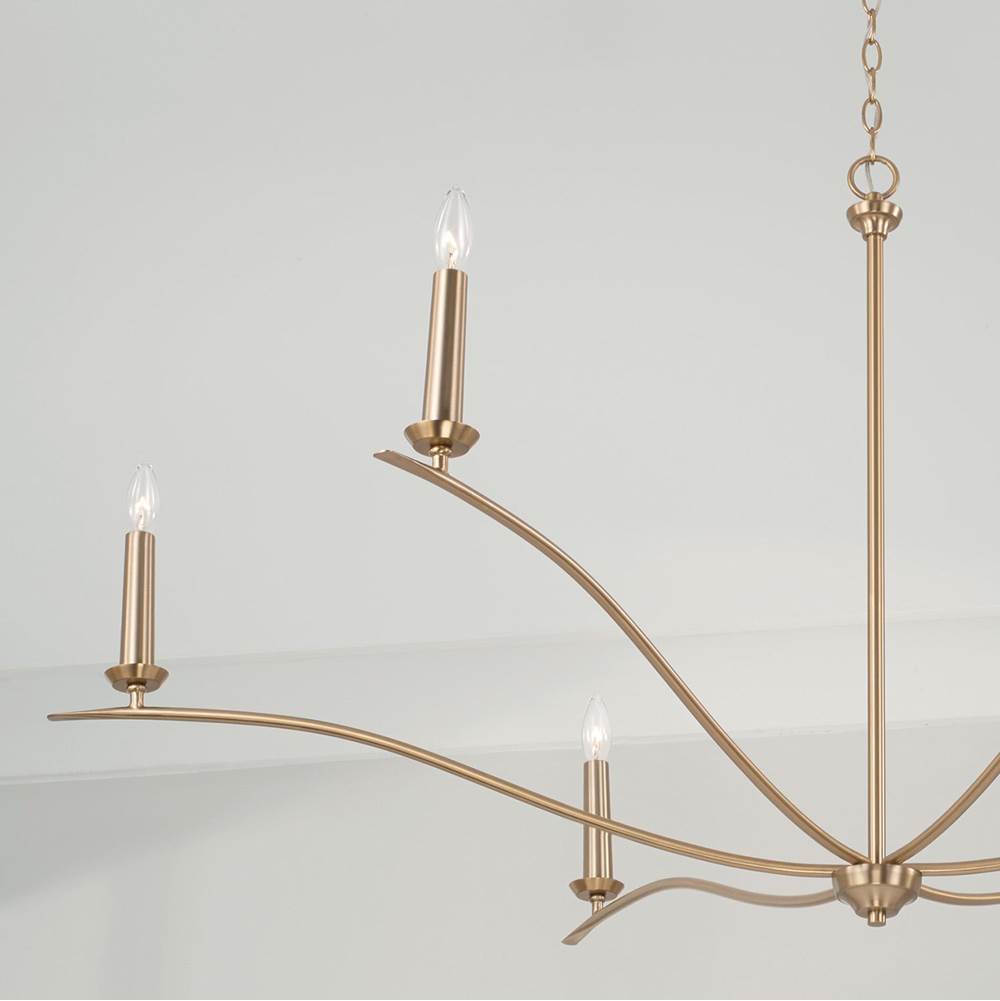 Capital Lighting 450661MA Matte Brass 57''w X 29.25''h 6-light Elongated Chandelier In Matte Brass Image 4