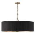 Capital Lighting 450741KR Black Stain,Matte Brass 30.75''w X 11.25''h 4-light Chandelier In Matte Brass And Handcrafted Mango Wood In Black Stain Image 1