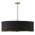 Capital Lighting 450741KR Black Stain,Matte Brass 30.75''w X 11.25''h 4-light Chandelier In Matte Brass And Handcrafted Mango Wood In Black Stain Image 1