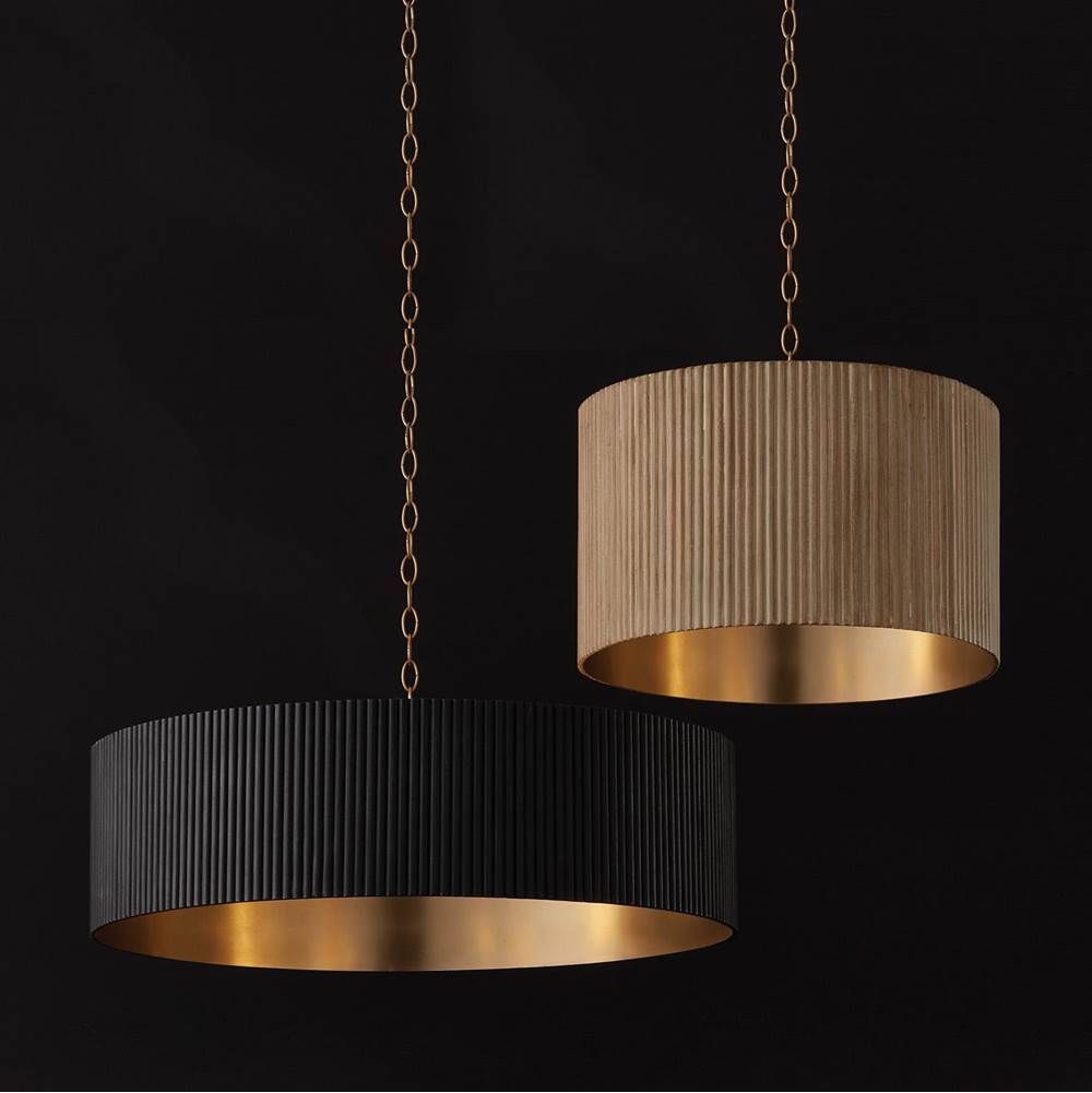 Capital Lighting 350741WS White Wash,Matte Brass 19.75''w X 14.50''h 3-light Pendant In Matte Brass And Handcrafted Mango Wood In White Wash Image 3
