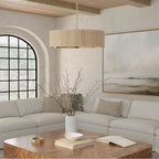 Capital Lighting 450741QQ Ivory Wash,Matte Brass 30.75''w X 11.25''h 4-light Chandelier In Matte Brass And Handcrafted Mango Wood In White Wash Image 3
