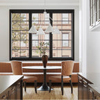Capital Lighting Alden 32.50''w X 20''h 4-light Modern Metal Chandelier In Matte Black With White Interior