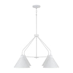 Capital Lighting 451341WE Matte White 32.50''w X 20''h 4-light Modern Metal Chandelier In White Image 3