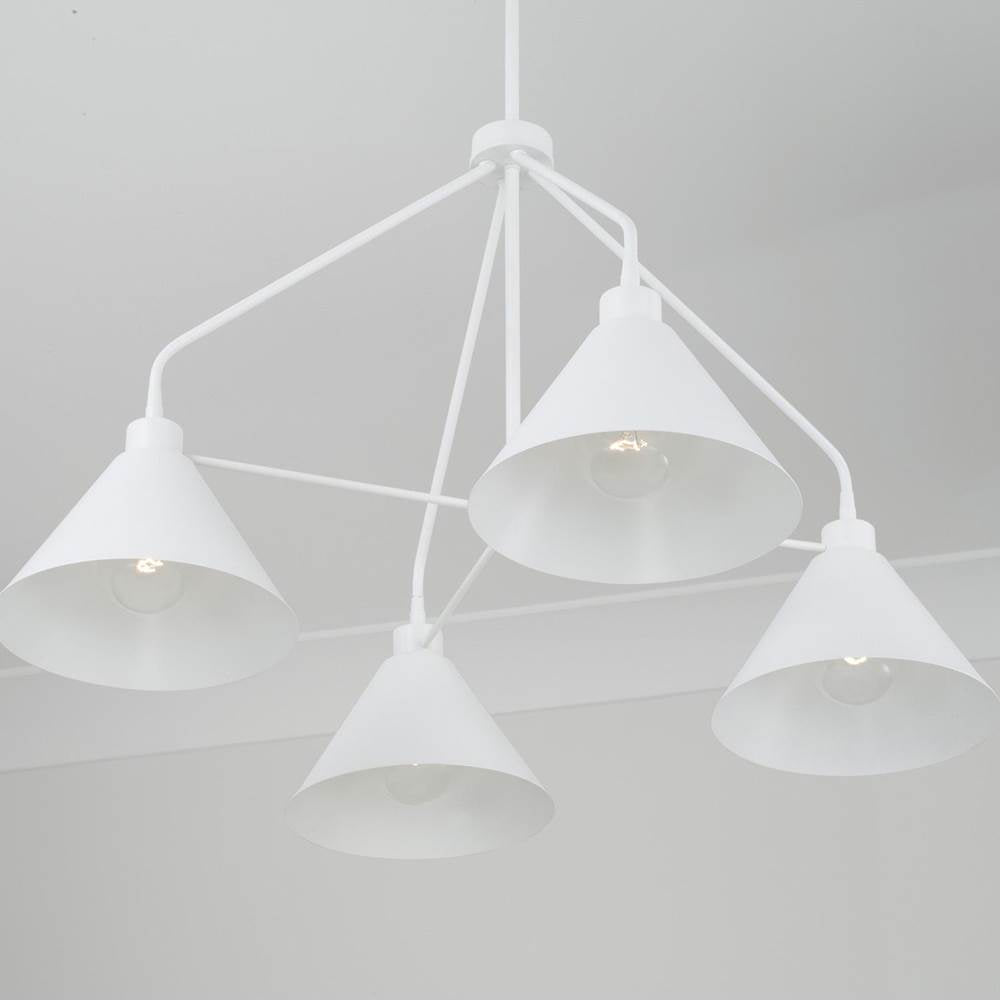 Capital Lighting 451341WE Matte White 32.50''w X 20''h 4-light Modern Metal Chandelier In White Image 4