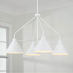 Capital Lighting 451341WE Matte White 32.50''w X 20''h 4-light Modern Metal Chandelier In White Image 5