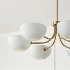 Capital Lighting 451461AW Aged Brass,White 34''w X 10.25''h 6-light Chandelier In Aged Brass And White Image 8