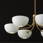 Capital Lighting 451461AW Aged Brass,White 34''w X 10.25''h 6-light Chandelier In Aged Brass And White Image 7