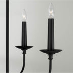 Capital Lighting 451541MB Matte Black 21.50''w X 30.50''h 4-light Chandelier In Matte Black With Interchangeable Faux Wood Or Matte Black Candle Sleeves Image 3