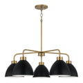 Capital Lighting 452051AB Aged Brass,Black 30''w X 9.50''h 5-light Chandelier In Aged Brass And Black Image 1