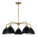 Capital Lighting 452051AB Aged Brass,Black 30''w X 9.50''h 5-light Chandelier In Aged Brass And Black Image 1
