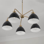 Capital Lighting 452051AB Aged Brass,Black 30''w X 9.50''h 5-light Chandelier In Aged Brass And Black Image 4