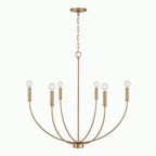 Capital Lighting 452161AD Aged Brass 30.25''w X 29.50''h 6-light Chandelier In Aged Brass Image 1