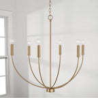 Capital Lighting Ansley 30.25''w X 29.50''h 6-light Chandelier In Aged Brass