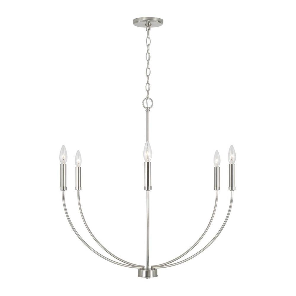 Capital Lighting 452161BN Brushed Nickel 30.25''w X 29.50''h 6-light Chandelier In Brushed Nickel Image 3