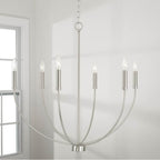 Capital Lighting Ansley 30.25''w X 29.50''h 6-light Chandelier In Aged Brass