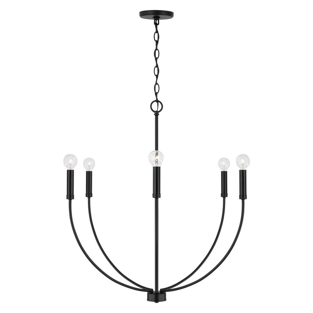 Capital Lighting 452161MB Matte Black 30.25''w X 29.50''h 6-light Chandelier In Matte Black Image 3