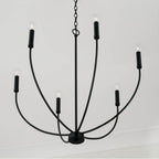 Capital Lighting 452161MB Matte Black 30.25''w X 29.50''h 6-light Chandelier In Matte Black Image 4