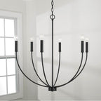 Capital Lighting Ansley 30.25''w X 29.50''h 6-light Chandelier In Aged Brass